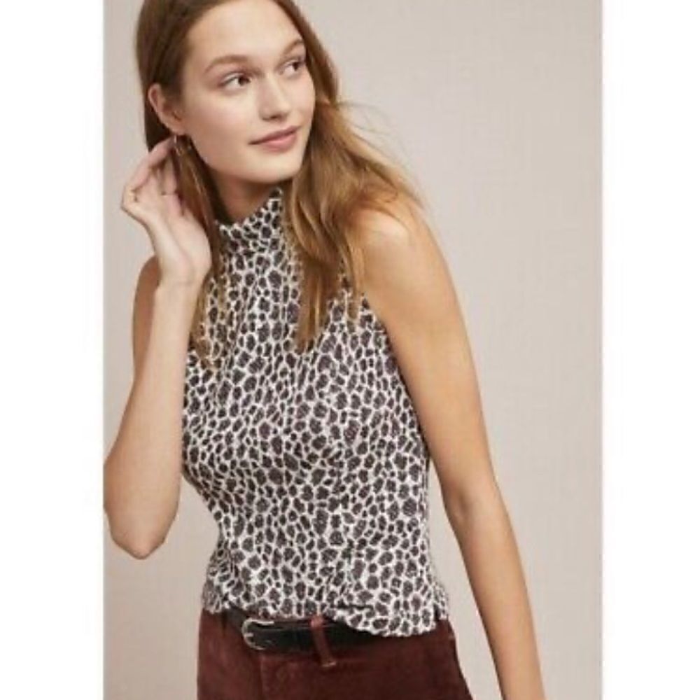 Anthropologie Womens Akemi + Kin Leopard Print Top - Picture 9 of 9